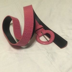 Torrid Pink Snakeskin Print Faux Leather Belt 3x